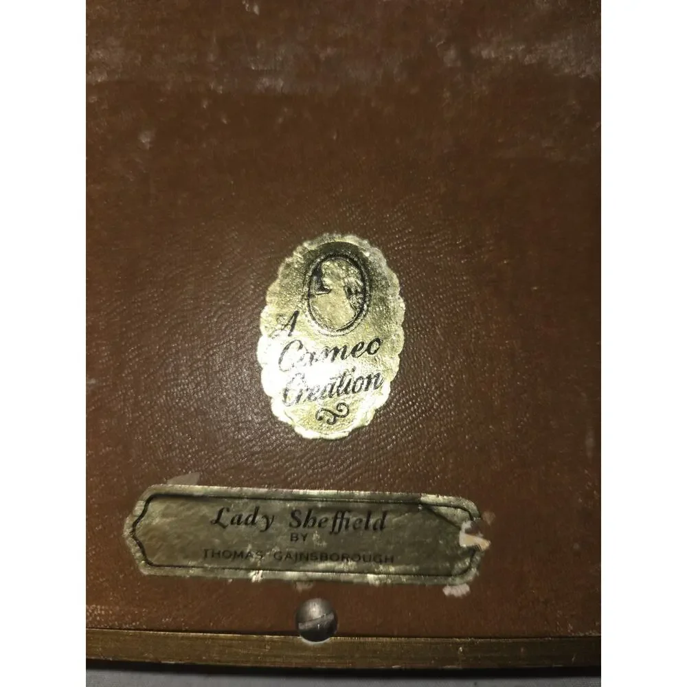 Vintage Cameo Creation Lady Sheffield Thomas Gainsborough Framed Mini Portrait